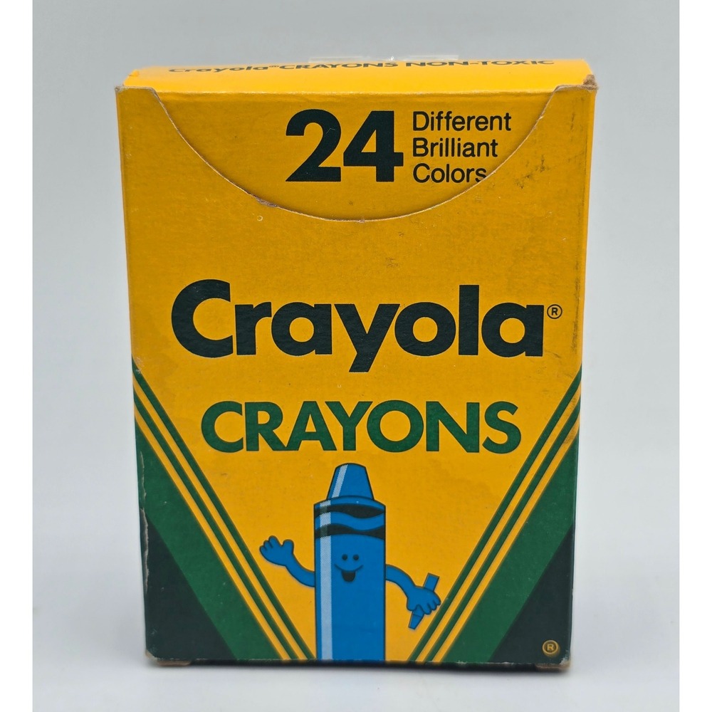 Vintage 1988 Crayola Crayons 24 Count Binney & Smith Made in USA 52-0024